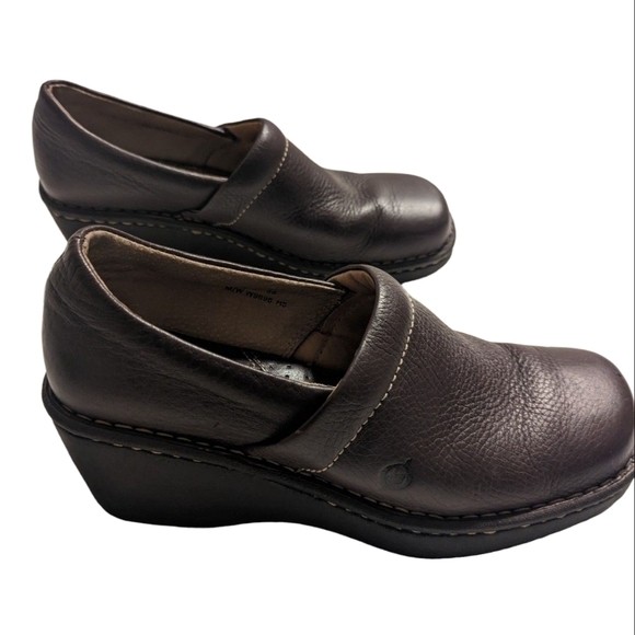 Born Women's Leather Clogs Size 8 Brown